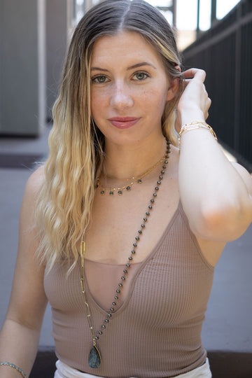 MONROE NECKLACE- LABRADORITE